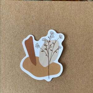 🌈20/$12🌈 Abstract Floral Sticker in Brown and Tan